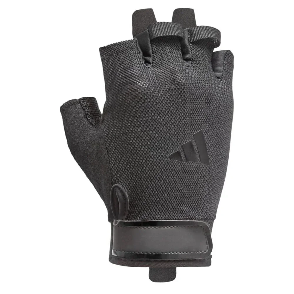 Adidas Size L Half Finger Weightlifting Gloves Gym Training AEROREADY NWT